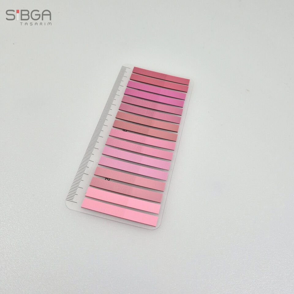 İnce Şerit Pembe 320 yaprak Şeffaf Renkli Postit Post-it Post It. Kitap Ayracı Ayraç Postit Sticker