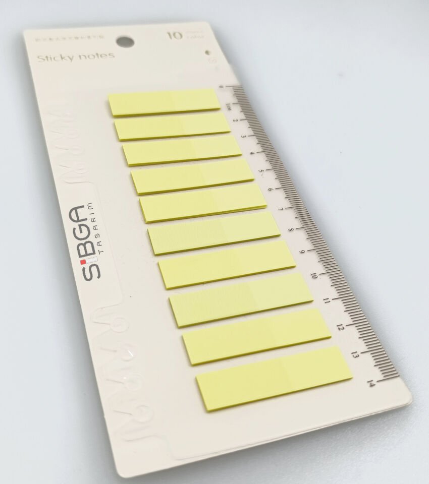 Şeffaf Açık Yeşil Renkli Postit Post-it Post It. Kitap Ayracı Ayraç Postit Sticker Not Kağıdı