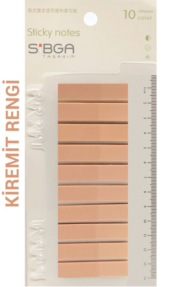 Şeffaf Kiremit Rengi Postit Post-it Post It. Kitap Ayracı Ayraç Postit Sticker Not Kağıdı