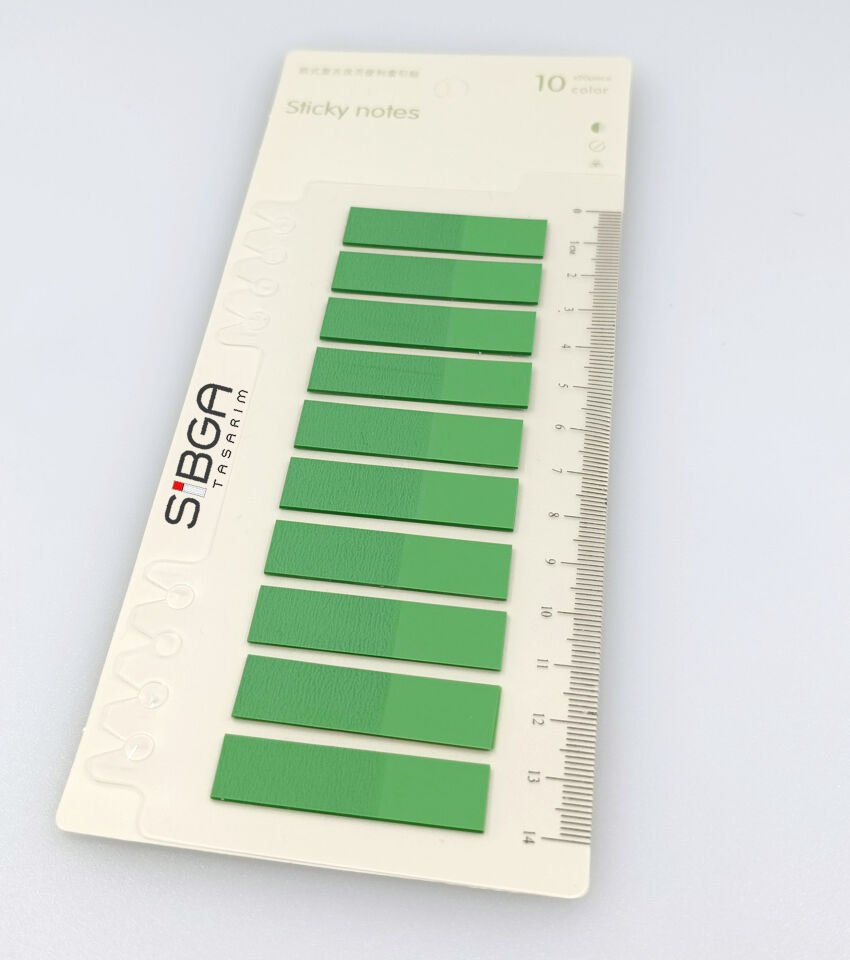 Şeffaf Yeşil Renkli Postit Post-it Post It. Kitap Ayracı Ayraç Postit Sticker 200 Yaprak