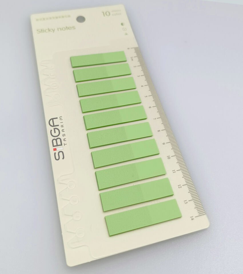 Şeffaf Yeşil Renkli Postit Post-it Post It. Kitap Ayracı Ayraç Postit Sticker 200 Yaprak
