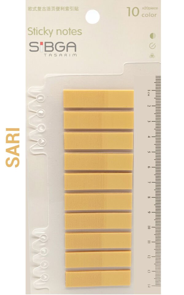 Şeffaf Sarı Renkli Postit Post-it Post It. Kitap Ayracı Ayraç Postit Sticker 200 Yaprak