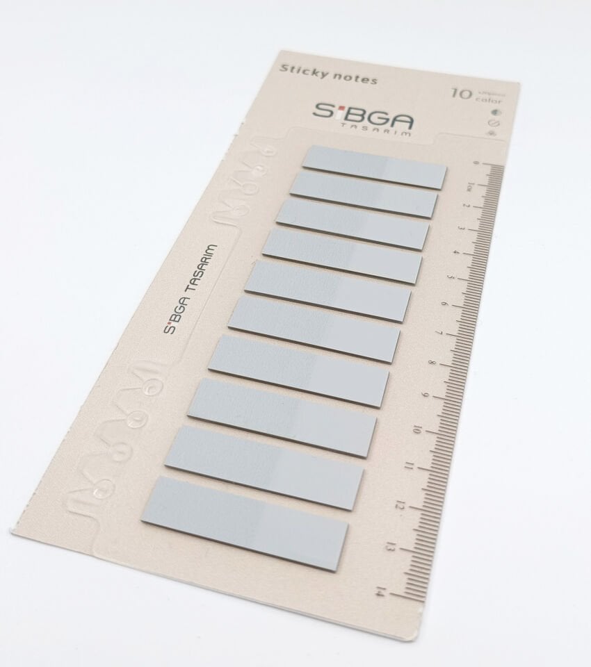Şeffaf Açık Gri Renkli Postit Post-it Post It. Kitap Ayracı Ayraç Postit Sticker 200 yaprak