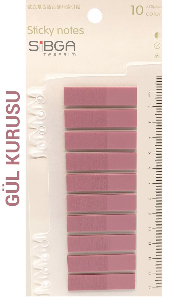 Şeffaf Gül Kurusu Renkli Postit Post-it Post It. Kitap Ayracı Ayraç Postit Sticker Not Kağıdı