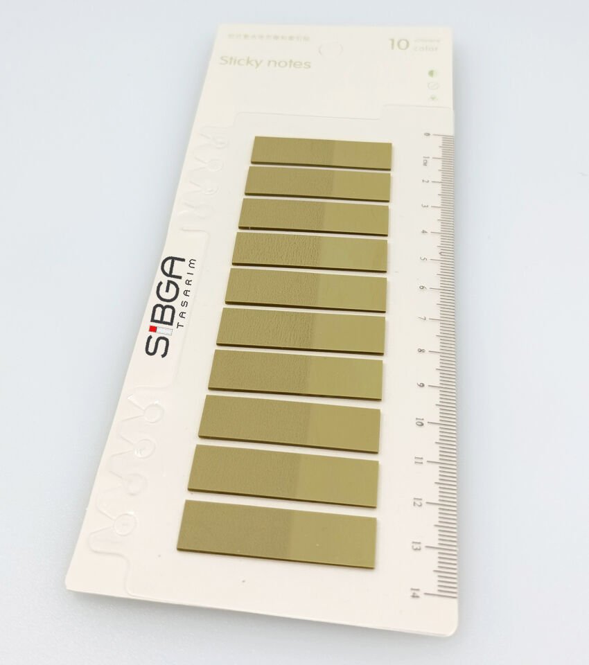 Şeffaf Yeşil Renkli Postit Post-it Post It. Kitap Ayracı Ayraç Postit Sticker Not Kağıdı