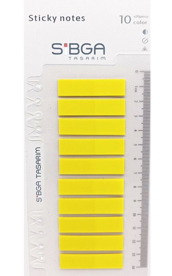 Şeffaf Sarı Postit Kitap Ayracı Post it Ayraç Plastik Postit Sticker Not Kağıdı 200 Yaprak