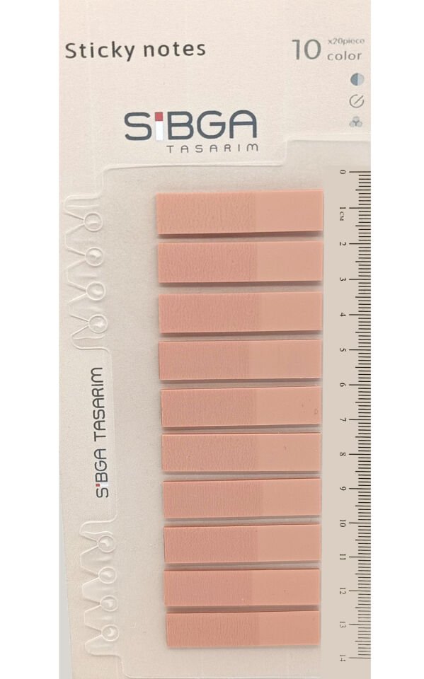 Şeffaf Yavruağzı Renkli Postit Post-it Post It. Kitap Ayracı Ayraç Postit Sticker Not Kağıdı