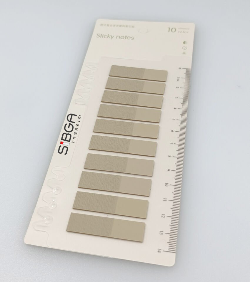 Şeffaf Bej Rengi Postit Post-it Post It. Kitap Ayracı Ayraç Postit Sticker Not Kağıdı 200 yaprak