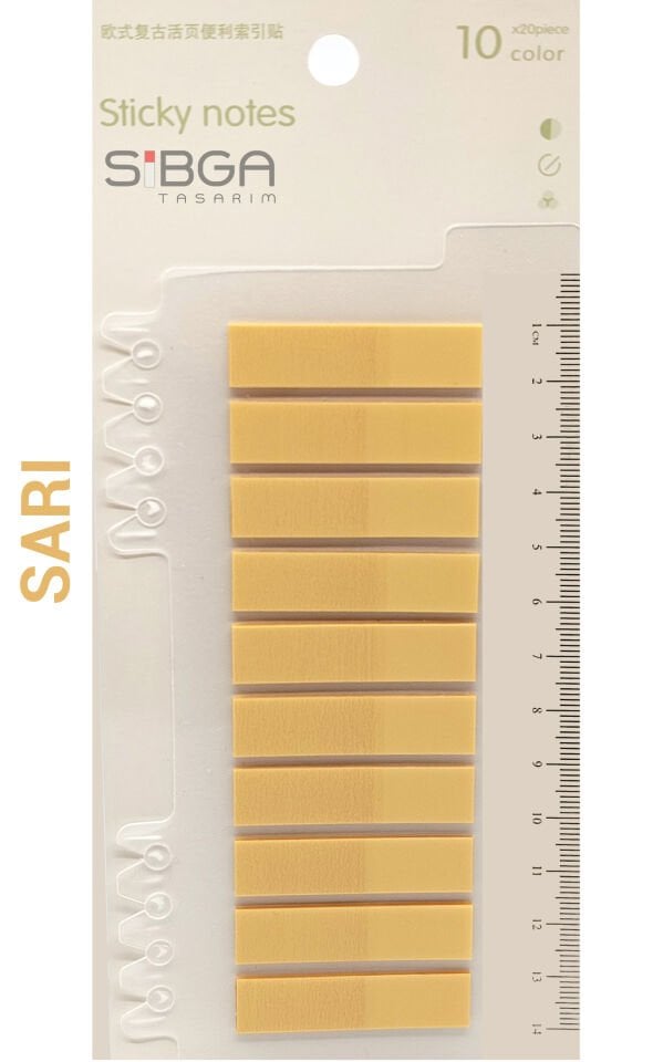Şeffaf Sarı renkli Postit Post-it Post It. Kitap Ayracı Ayraç Postit Sticker Not Kağıdı 200 yaprak