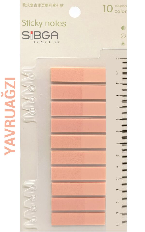 Şeffaf Yavruağzı renkli Postit Post-it Post It. Kitap Ayracı Ayraç Postit Sticker Not Kağıdı
