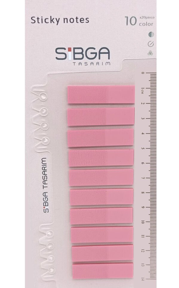 Şeffaf Pembe Renkli Postit Post-it Post It. Kitap Ayracı Ayraç Postit Sticker Not Kağıdı