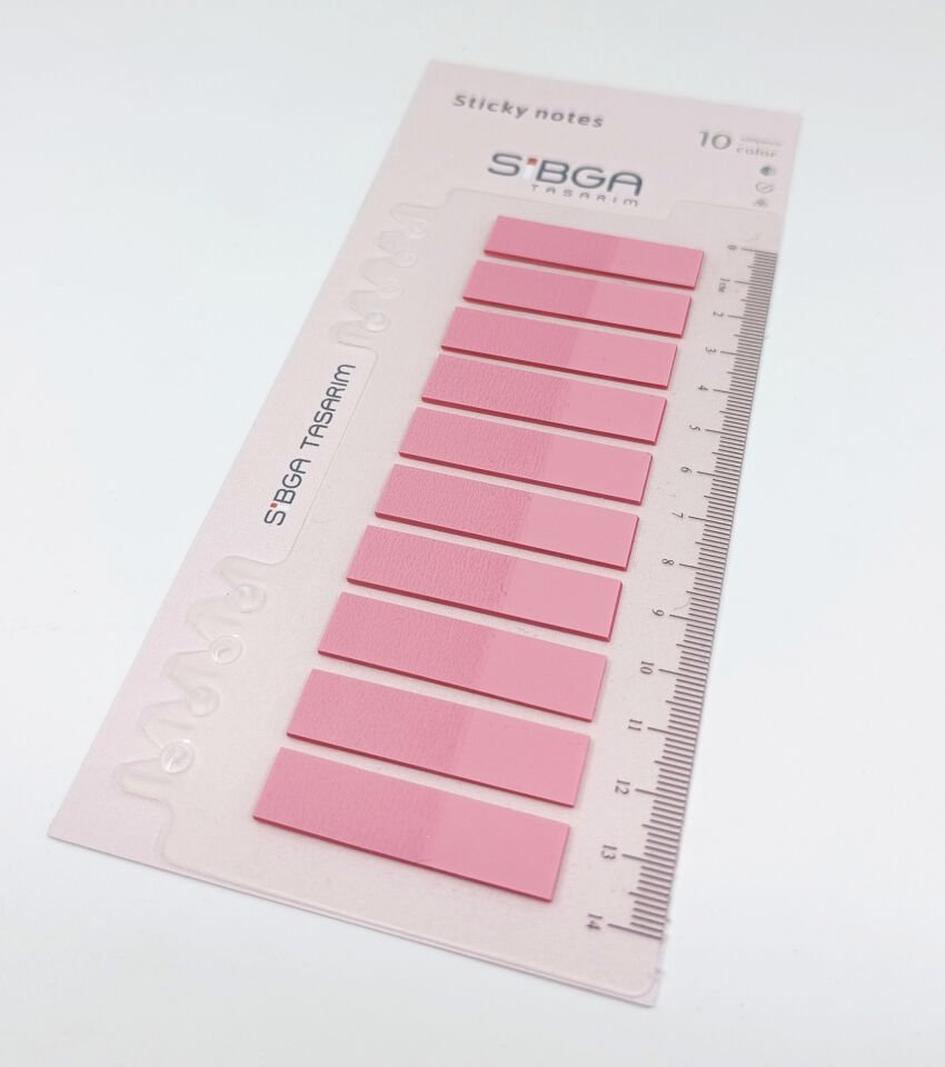 Şeffaf Pembe Renkli Postit Post-it Post It. Kitap Ayracı Ayraç Postit Sticker Not Kağıdı