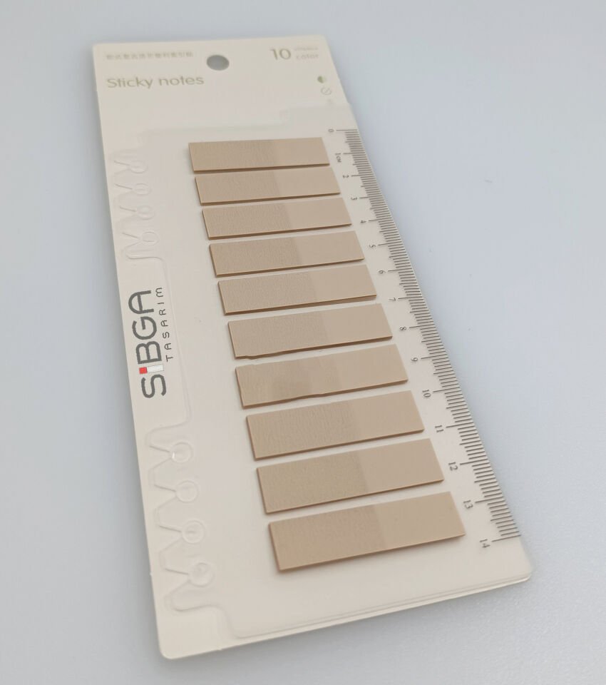Şeffaf Bej Rengi Postit Post-it Post It. Kitap Ayracı Ayraç Postit Sticker Not Kağıdı 200 yaprak