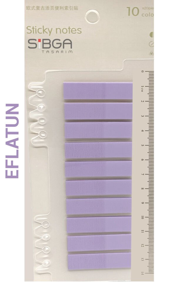 Şeffaf Eflatun Renkli Postit Post-it Post It. Kitap Ayracı Ayraç Postit Sticker Not Kağıdı