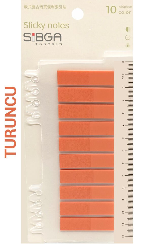 Şeffaf Turuncu Renkli Postit Post-it Post It. Kitap Ayracı Ayraç Postit Sticker Not Kağıdı