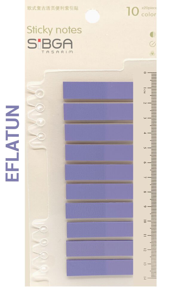 Şeffaf Eflatun Renkli Postit Post-it Post It. Kitap Ayracı Ayraç Postit Sticker Not Kağıdı