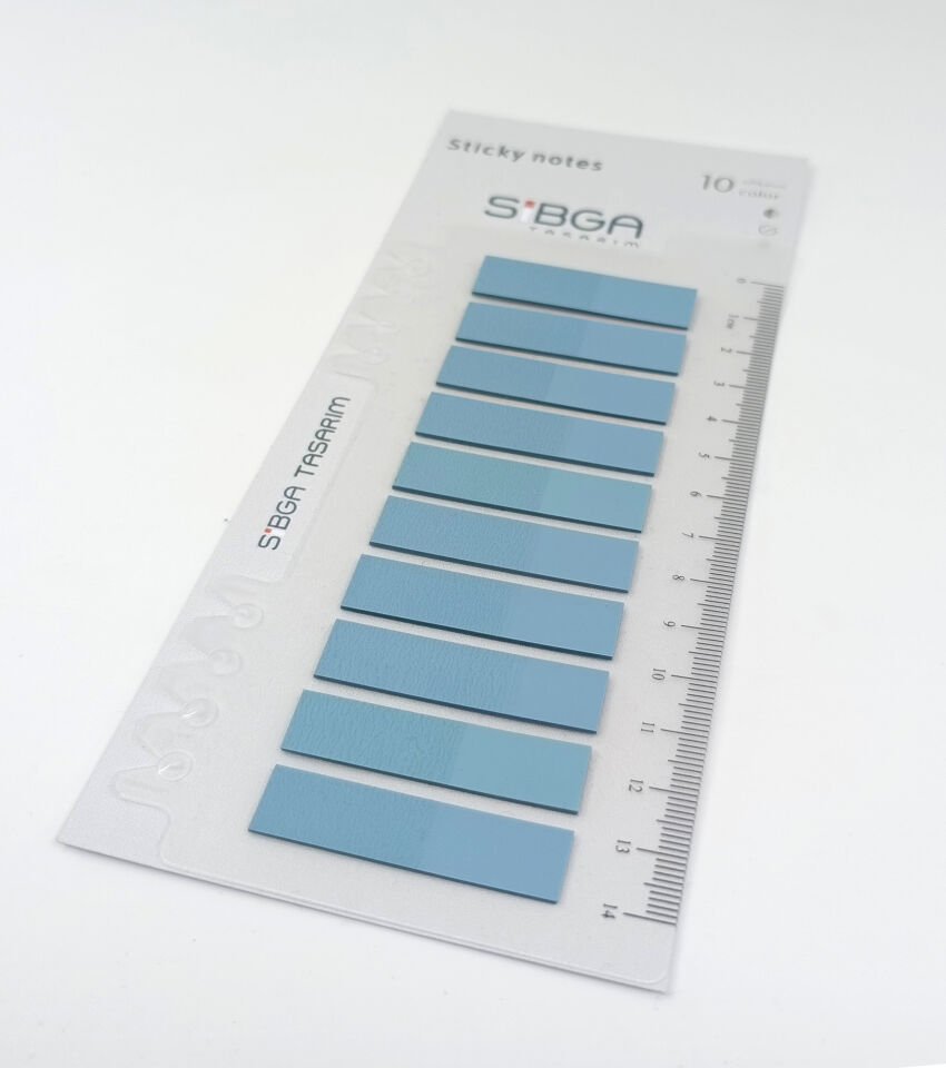 Şeffaf Mavi Renkli Postit Post-it Post It. Kitap Ayracı Ayraç Postit Sticker Not Kağıdı