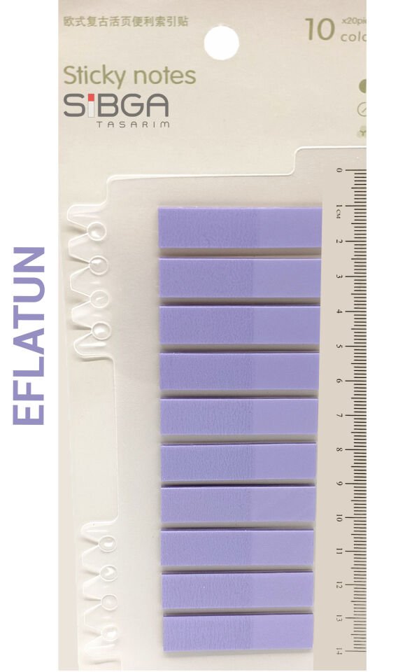 Şeffaf Eflatun Renkli Postit Post-it Post It. Kitap Ayracı Ayraç Postit Sticker Not Kağıdı