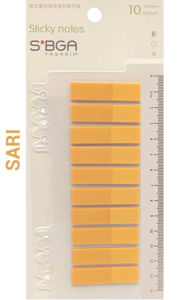 Şeffaf Sarı Renkli Postit Post-it Post It. Kitap Ayracı Ayraç Postit Sticker Not Kağıdı