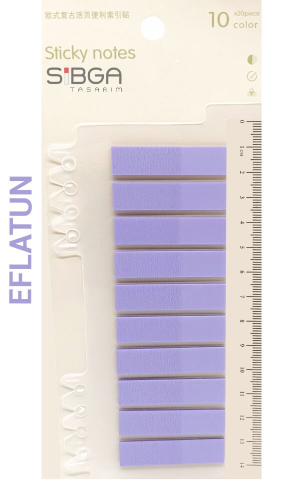 Şeffaf Eflatun Renkli Postit Post-it Post It. Kitap Ayracı Ayraç Postit Sticker Not Kağıdı