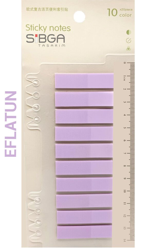 Şeffaf Eflatun Renkli Postit Post-it Post It. Kitap Ayracı Ayraç Postit Sticker Not Kağıdı