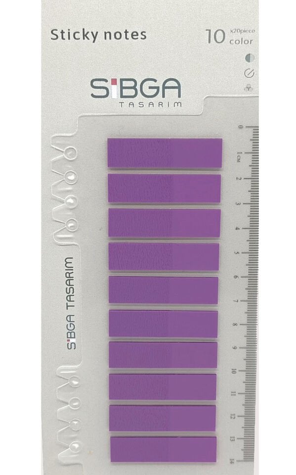 Şeffaf Mor Renkli Postit Post-it Post It. Kitap Ayracı Ayraç Postit Sticker Not Kağıdı 200 yaprak