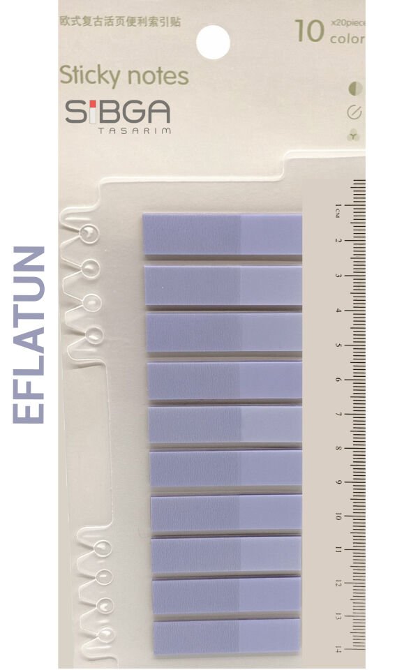 Şeffaf Eflatun Renkli Postit Post-it Post It. Kitap Ayracı Ayraç Postit Sticker Not Kağıdı