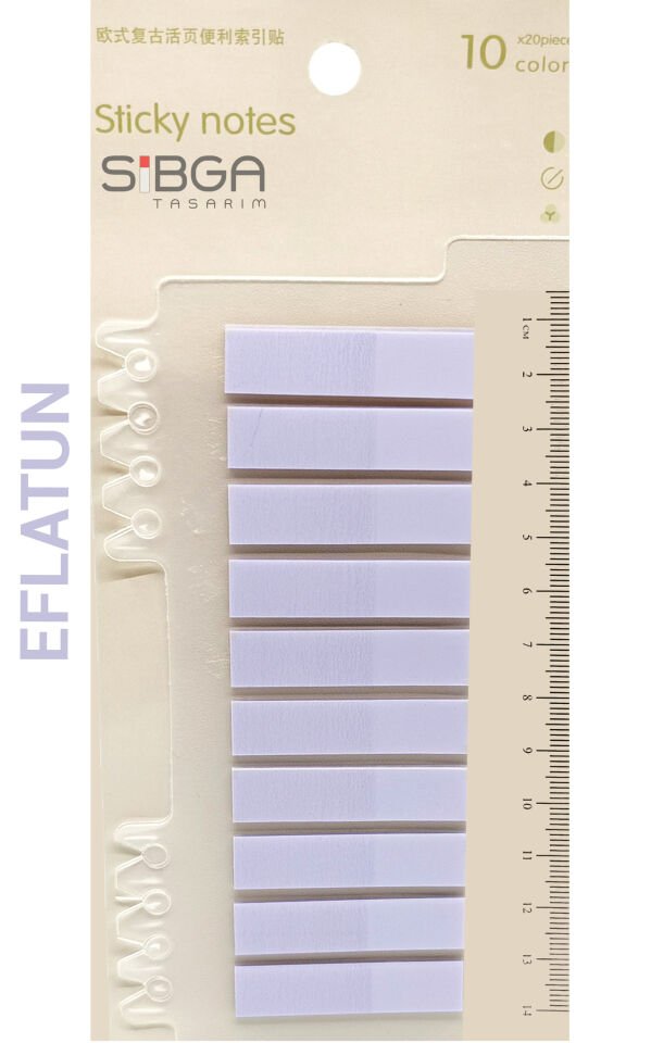 Şeffaf Eflatun Renkli Postit Post-it Post It. Kitap Ayracı Ayraç Postit Sticker Not Kağıdı