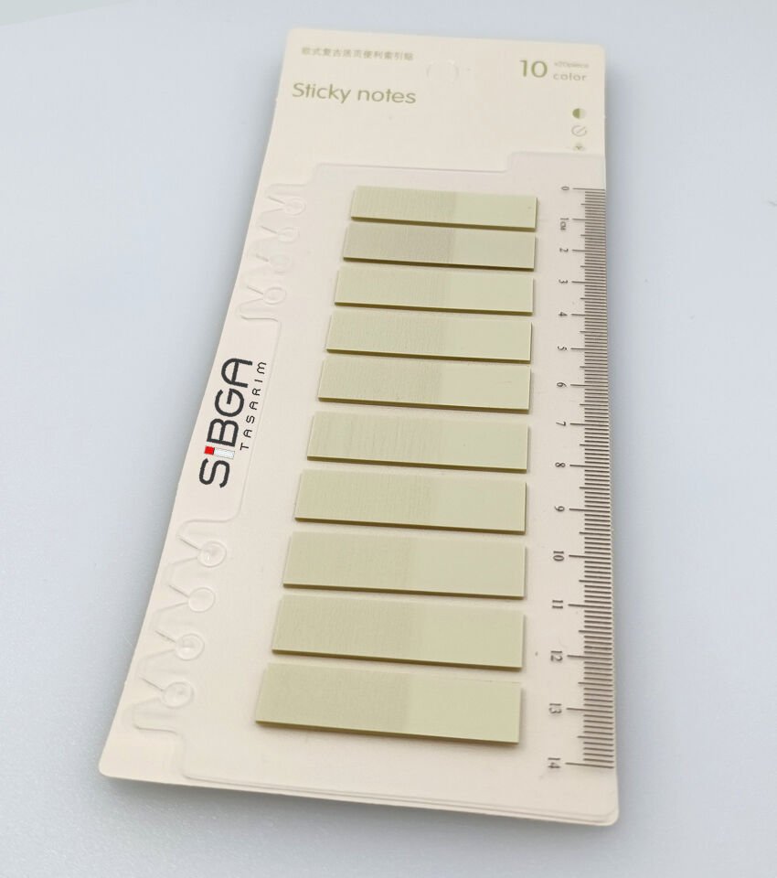 Şeffaf Açık Yeşil Renkli Postit Post-it Post It. Kitap Ayracı Ayraç Postit Sticker Not Kağıdı