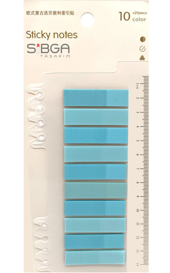 Şeffaf Renkli Postit Post-it Post It. Kitap Ayracı Ayraç Postit Sticker Not Kağıdı 200 Yaprak
