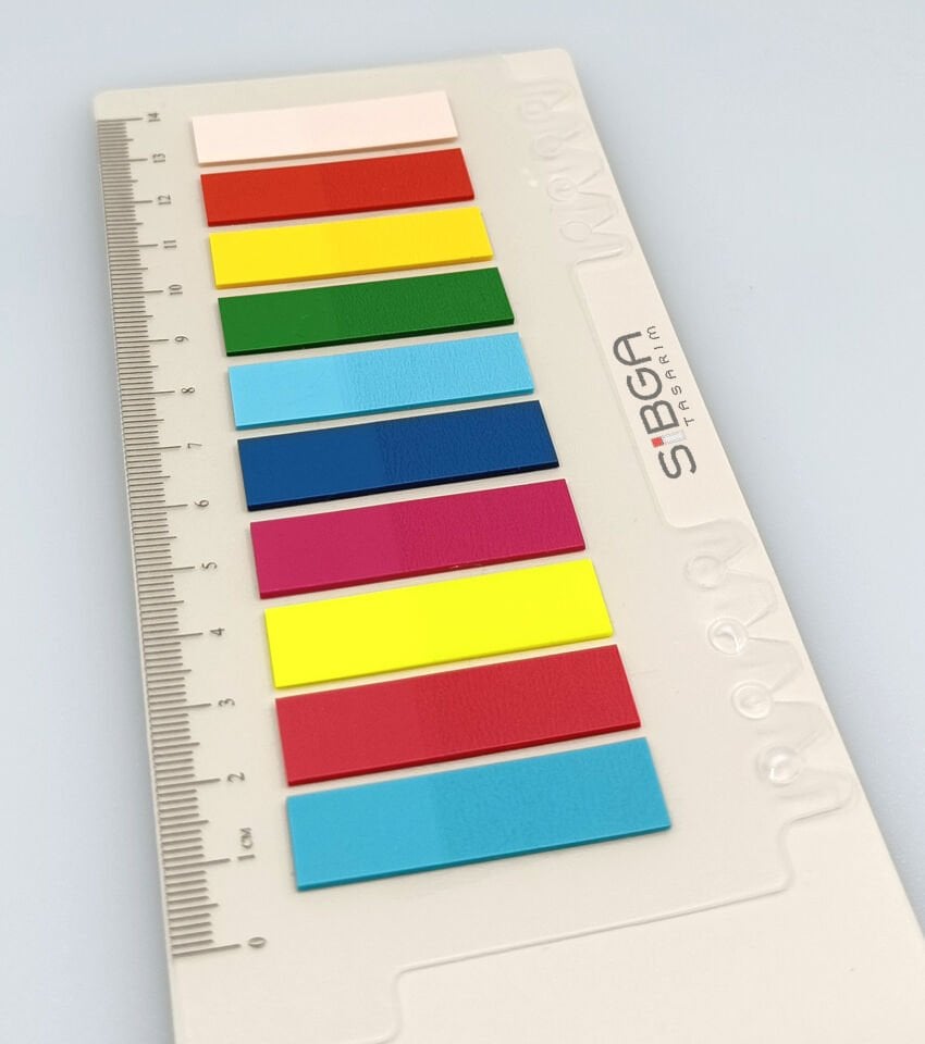 Şeffaf Renkli Postit Post-it Post It. Kitap Ayracı Ayraç Postit Sticker Not Kağıdı 200 Yaprak