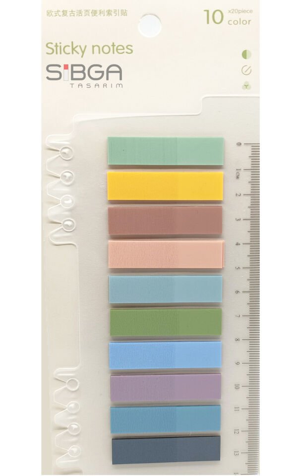 Şeffaf Renkli Postit Post-it Post It. Kitap Ayracı Ayraç Postit Sticker Not Kağıdı 200 Yaprak