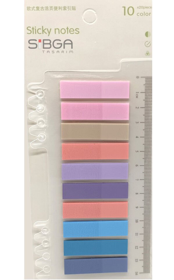 Şeffaf Renkli Postit Post-it Post It. Kitap Ayracı Ayraç Postit Sticker Not Kağıdı 200 Yaprak