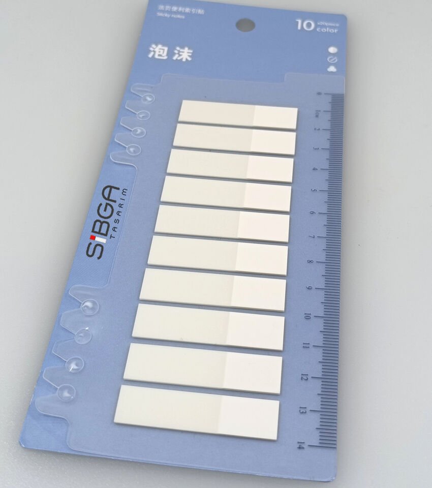 Şeffaf Beyaz Yarım Postit Post-it Post It. Kitap Ayracı Ayraç Postit Sticker 200 Yaprak