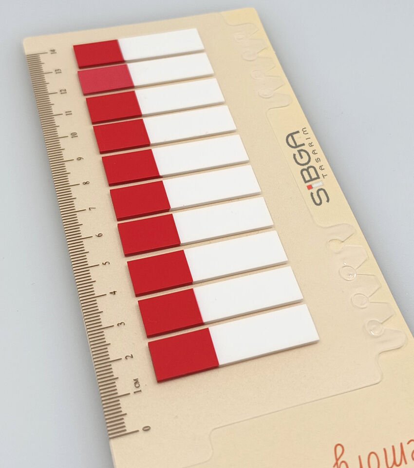 Şeffaf Kırmızı Yarım Postit Post-it Post It. Kitap Ayracı Ayraç Postit Sticker 200 Yaprak