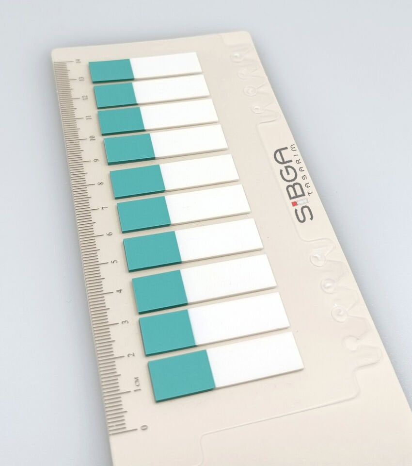 Şeffaf Turkuaz Yeşil Yarım Postit Post-it Post It. Kitap Ayracı Ayraç Postit Sticker 200 Yaprak