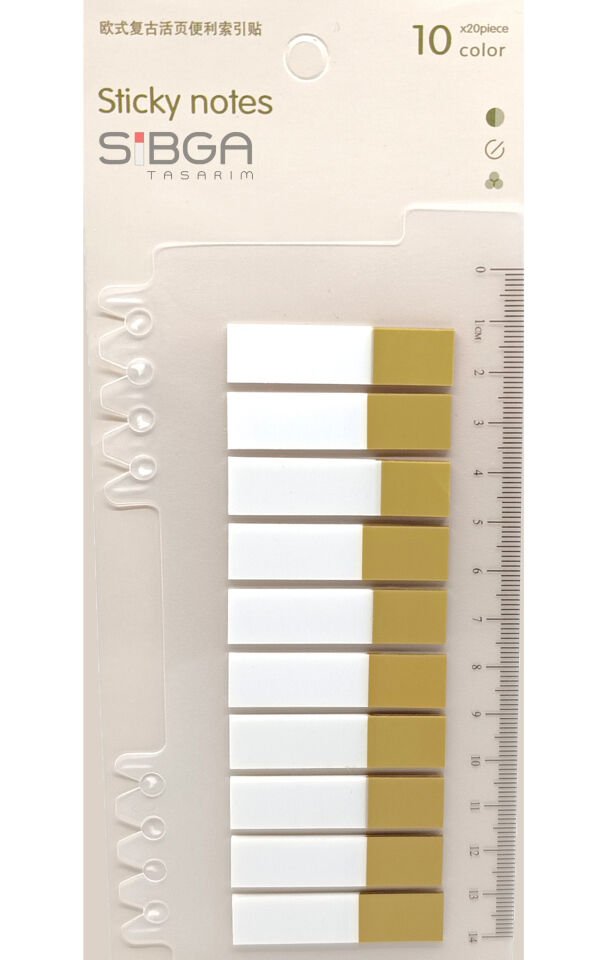 Şeffaf Yeşil Yarım Postit Post-it Post It. Kitap Ayracı Ayraç Postit Sticker 200 Yaprak