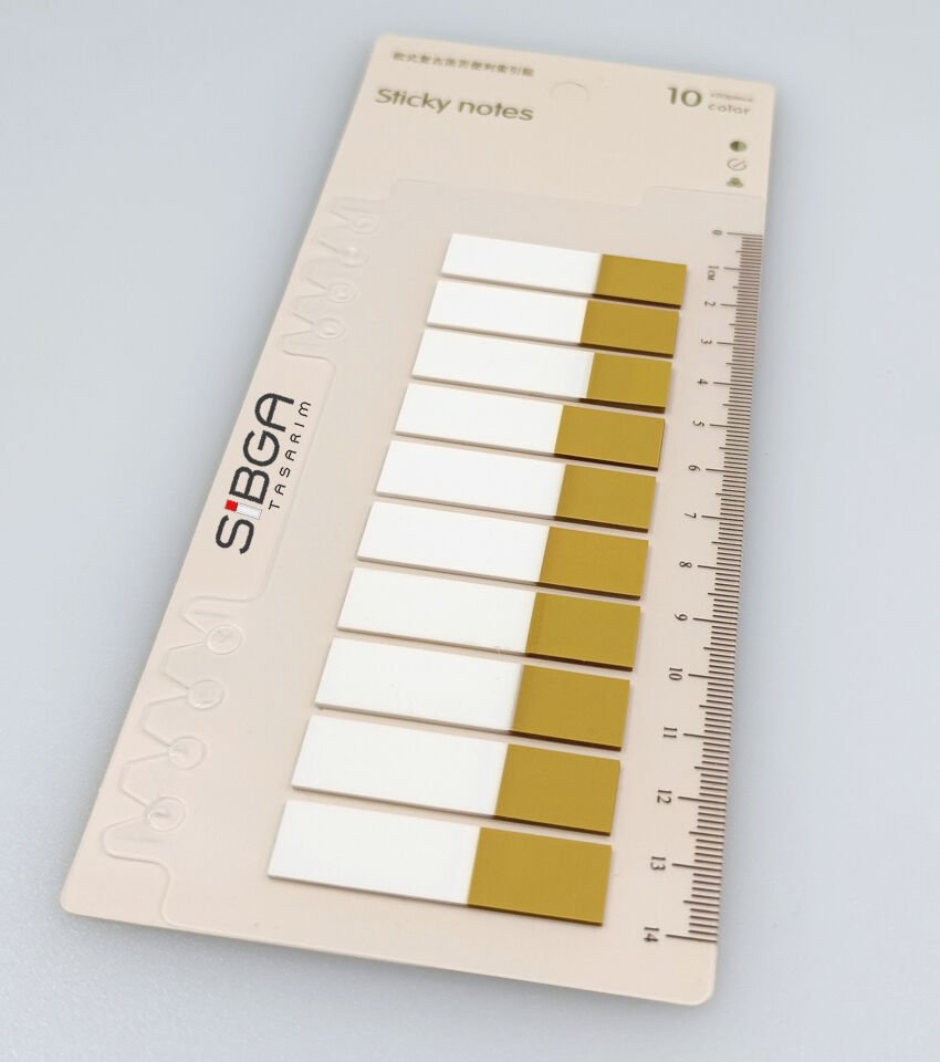 Şeffaf Yeşil Yarım Postit Post-it Post It. Kitap Ayracı Ayraç Postit Sticker 200 Yaprak
