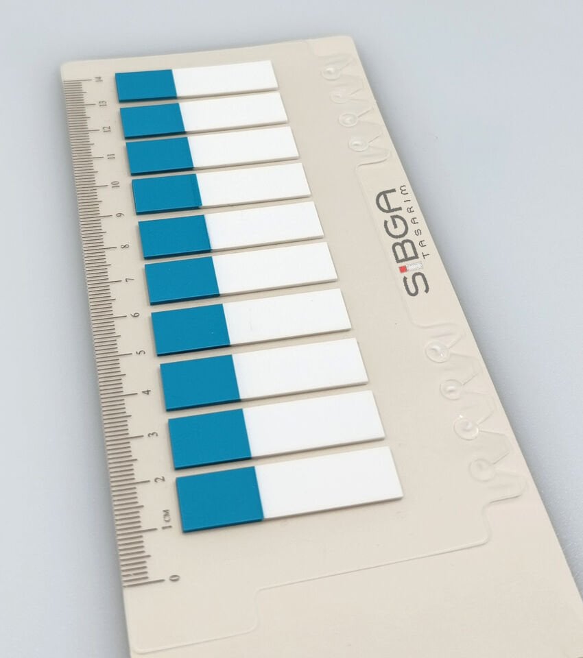 Şeffaf Mavi Yarım Postit Post-it Post It. Kitap Ayracı Ayraç Postit Sticker 200 Yaprak