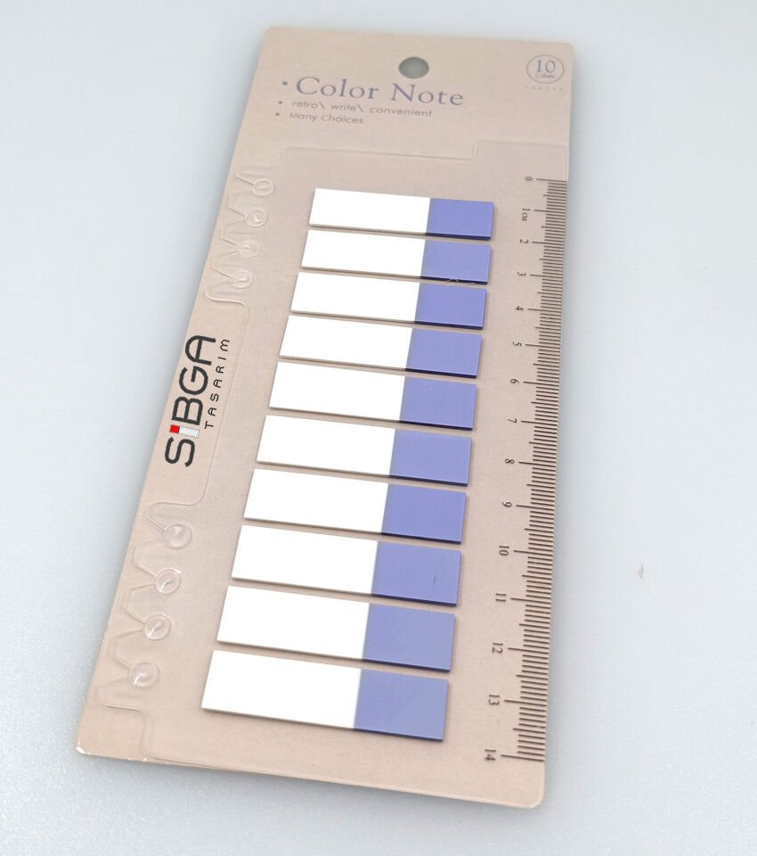 Şeffaf Eflatun Yarım Postit Post-it Post It. Kitap Ayracı Ayraç Postit Sticker 200 Yaprak