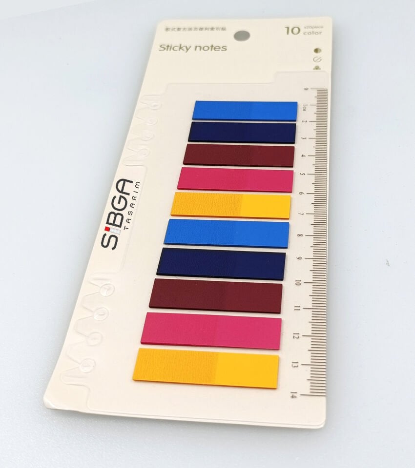 Şeffaf Renkli Postit Post-it Post It. Kitap Ayracı Ayraç Postit Sticker Not Kağıdı 200 Yaprak