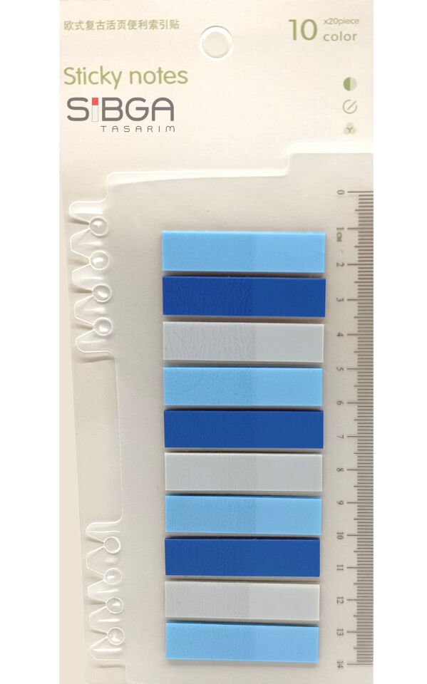 Şeffaf Renkli Postit Post-it Post It. Kitap Ayracı Ayraç Postit Sticker Not Kağıdı 200 Yaprak