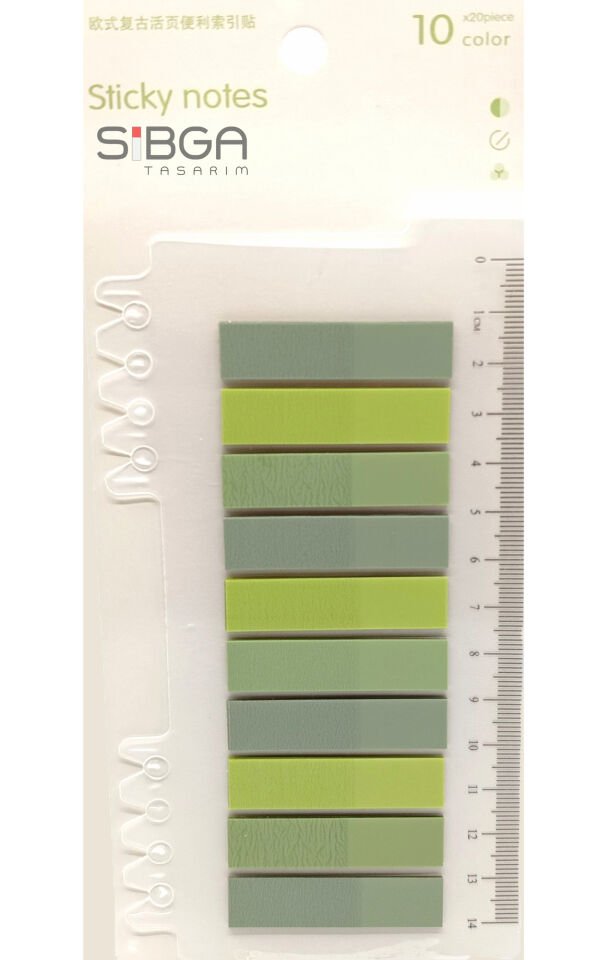 Şeffaf Renkli Postit Post-it Post It. Kitap Ayracı Ayraç Postit Sticker Not Kağıdı 200 Yaprak