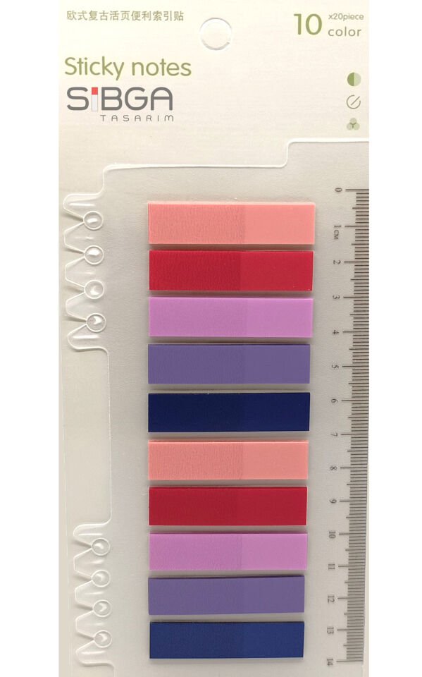 Şeffaf Renkli Postit Post-it Post It. Kitap Ayracı Ayraç Postit Sticker Not Kağıdı 200 Yaprak