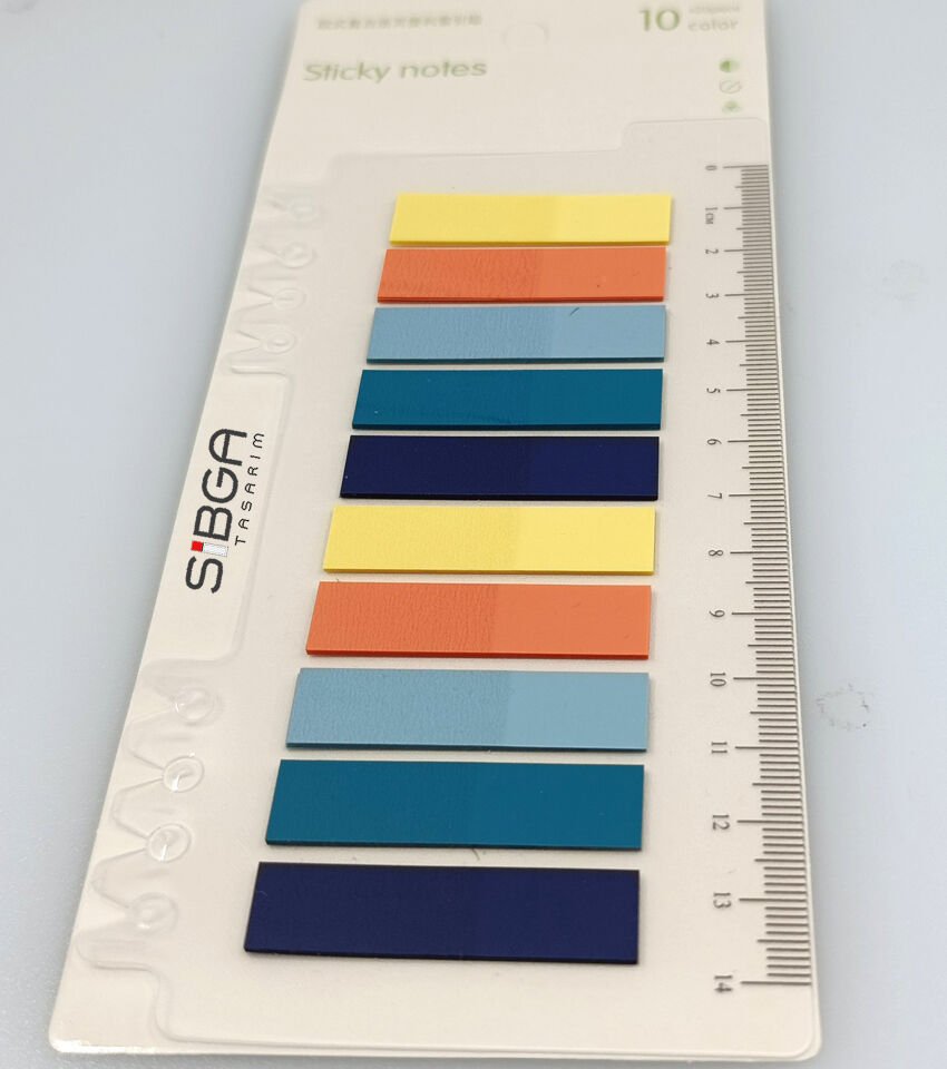 Şeffaf Renkli Postit Post-it Post It. Kitap Ayracı Ayraç Postit Sticker Not Kağıdı 200 Yaprak