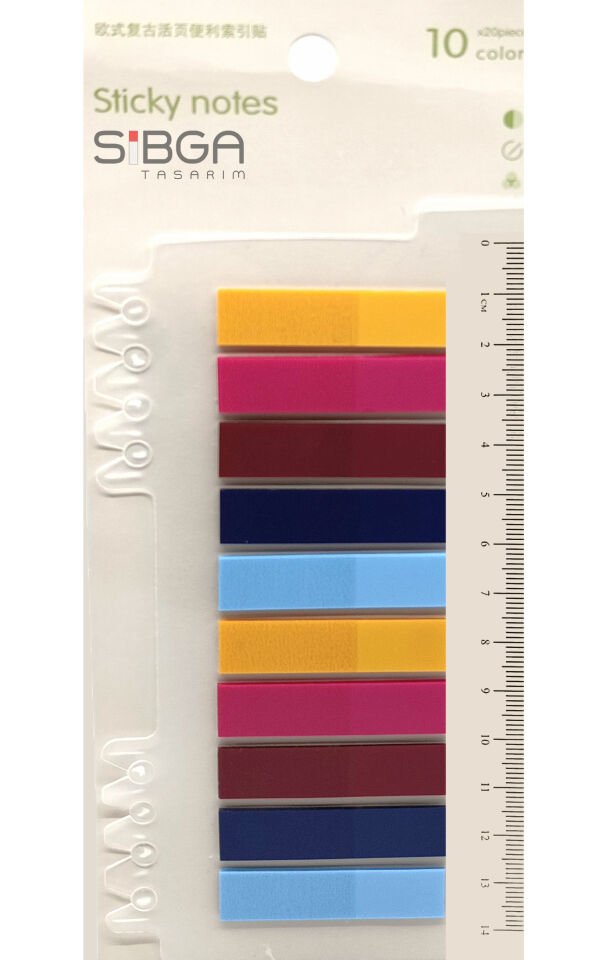 Şeffaf Renkli Postit Post-it Post It. Kitap Ayracı Ayraç Postit Sticker Not Kağıdı 200 Yaprak