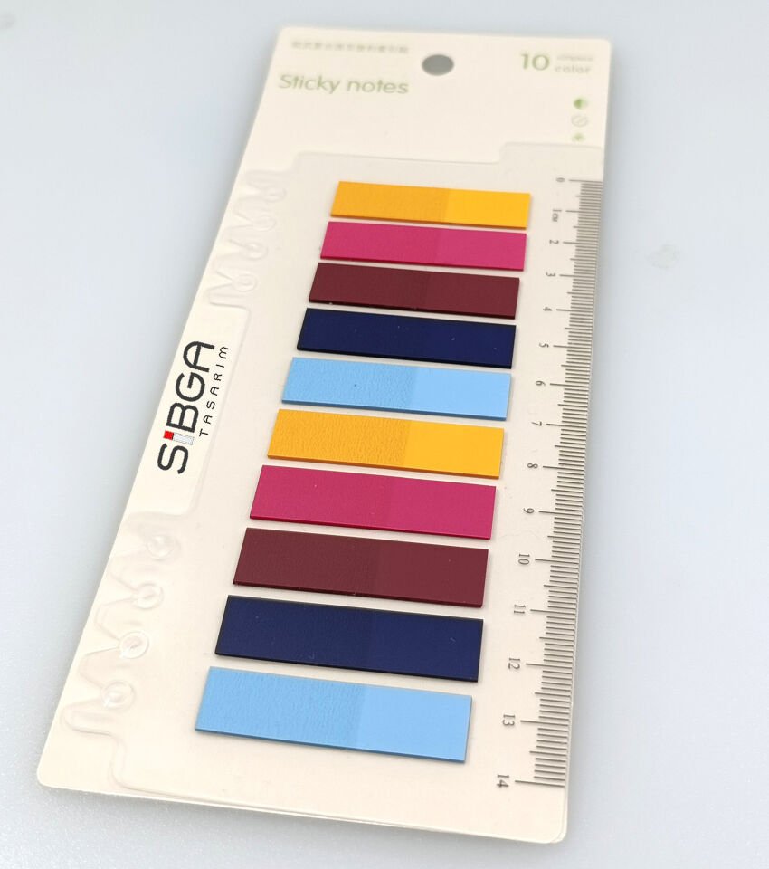 Şeffaf Renkli Postit Post-it Post It. Kitap Ayracı Ayraç Postit Sticker Not Kağıdı 200 Yaprak