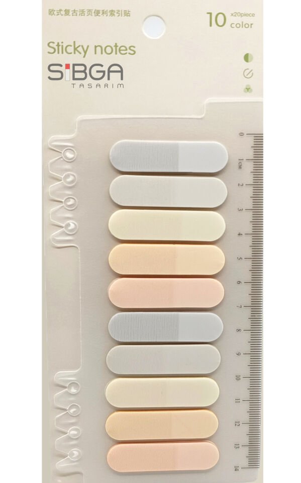 Oval Şeffaf Renkli Postit Post-it Post It. Kitap Ayracı Ayraç Postit Sticker Not Kağıdı 200 Yaprak