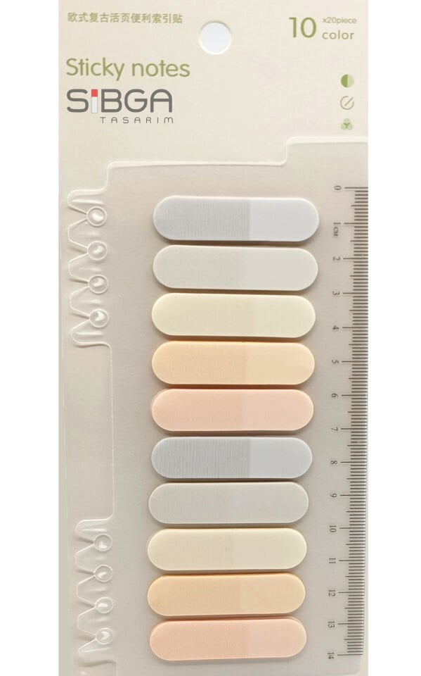 Oval Şeffaf Renkli Postit Post-it Post It. Kitap Ayracı Ayraç Postit Sticker Not Kağıdı 200 Yaprak