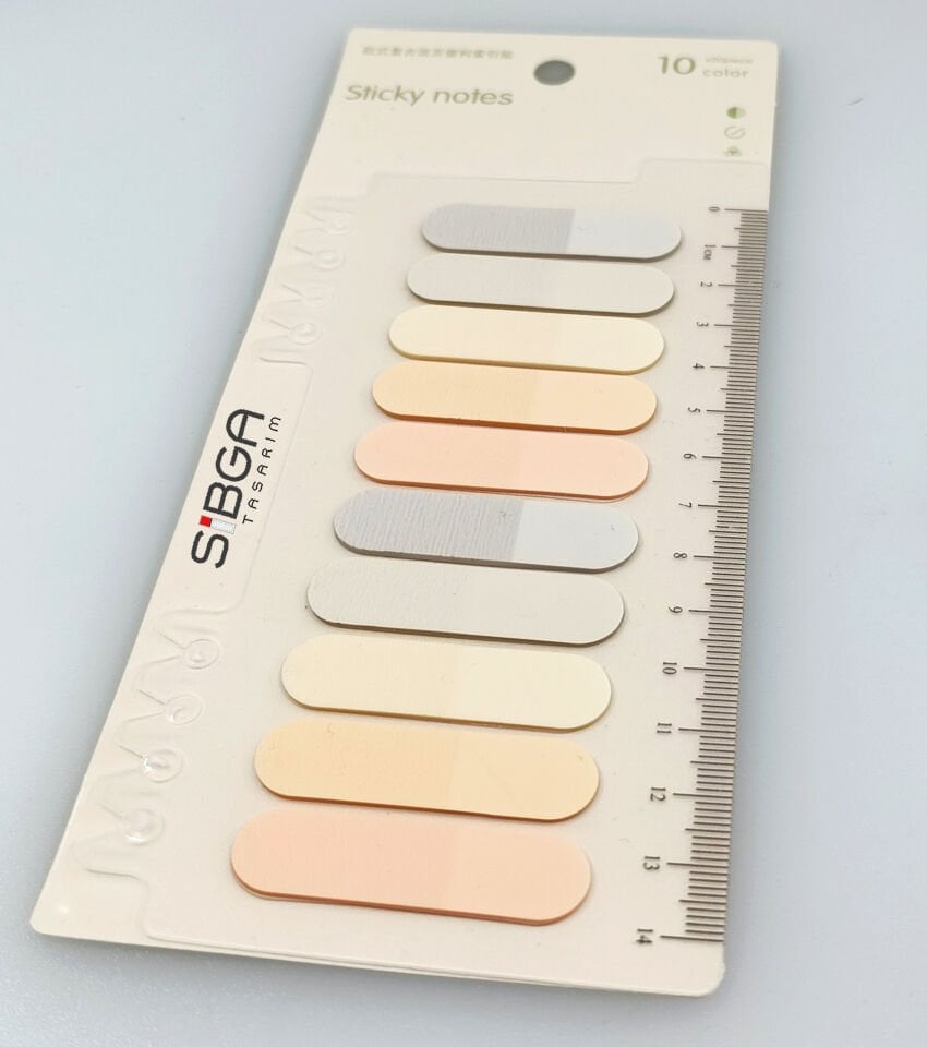 Oval Şeffaf Renkli Postit Post-it Post It. Kitap Ayracı Ayraç Postit Sticker Not Kağıdı 200 Yaprak